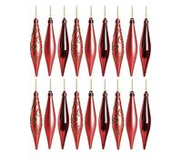 Robelli 18 Large Red Droplet Pendant Christmas Tree Decorations