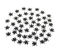Robelli 50 x Small Black Halloween Fake Plastic Spiders Table Decoration (100)