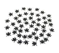 Robelli 50 x Small Black Halloween Fake Plastic Spiders Table Decoration (150)