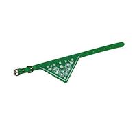Robelli Adjustable Paisley Pattern Cat Bandana Collar (Dark Green)