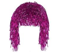 Robelli Adult Fancy Dress Shiny Metallic Foil Tinsel Wig Costume Accessory (2, Multi)