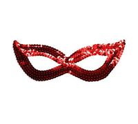 Robelli Adults/Kids Halloween Masquerade Carnival Festival Party Sequin Cat Eye Mask (Red)