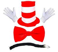 Robelli Adults Mad Cat Fancy Dress Costume - Hat, Bow Tie, Gloves and Tail