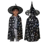 Robelli Boys/Girls Black Wizard Halloween Fancy Dress Costume (Hat & Cape)