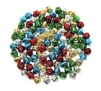 Robelli Christmas Gold, Silver or Multicolour Metal Festive Arts & Craft Jingle Bells (1, 15mm Multicolour (100 Pack))