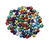 Robelli Christmas Gold, Silver or Multicolour Metal Festive Arts & Craft Jingle Bells (1, 7mm Multicolour (100 Pack))
