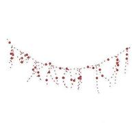 Robelli Christmas Tree Berry Pearl Bead Garland Decoration - 2 meters (Red)