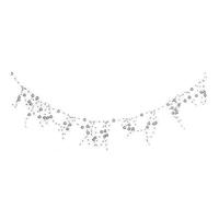 Robelli Christmas Tree Berry Pearl Bead Garland Decoration - 2 meters (Silver)