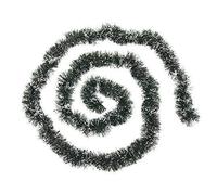 Dark Green Snow Covered Thin Luxury Christmas Tree Tinsel Decoration - 4m