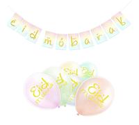 Robelli Eid Mubarak Celebration Balloon & Banner Sets To Choose From (Pastel Set)
