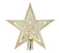 Robelli Gold Shiny Embossed Star Christmas Tree Topper Decoration