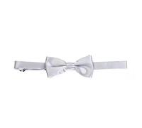 Robelli Kids/Boys Satin Clip-On Wedding Bow Tie (Silver)