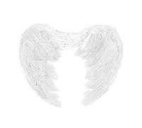 Robelli Kids Feathered Fancy Dress Angel Fairy Cherub Wings (White)