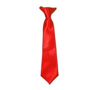 Robelli Kids Satin Clip On Ties - Red