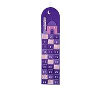 Robelli Long Purple Mosque & Multicolour Pocket Felt Ramadan Advent Calendar