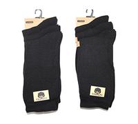 Robelli Men's Cotton Blend Cotton Socks - Plain Black (6 Pack)