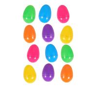 Robelli Pack of 12 Colourful Plastic Filler Eggs for Easter Egg Hunt (Multicolour)