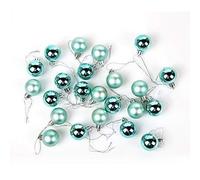 Robelli Pack of 25 Turquoise 2.5cm Miniature Shiny & Matte Christmas Tree Baubles