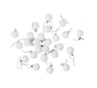 Robelli Pack of 25 White 2.5cm Miniature Shiny & Matte Christmas Tree Baubles