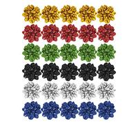 Robelli Pack of 30 Mini Assorted Colour Metallic Gift Bows - 3cm