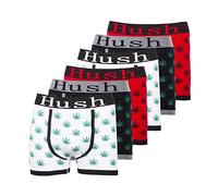Robelli Pack of 6 Men's Ultra Stretch Fit Fashion Boxer Trunks/Shorts (X-Large, Hush)