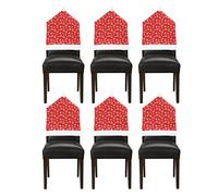 Robelli Pack of 6 Snowflake Pattern Christmas Chair Covers Decoration
