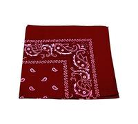 Robelli Paisley Pattern 100% Cotton Bandana for Pet Dogs (Burgundy)