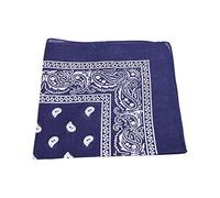 Robelli Paisley Pattern 100% Cotton Bandana for Pet Dogs (Navy Blue)