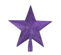 Robelli Purple 3D Glitter Star Christmas Tree Topper Decoration