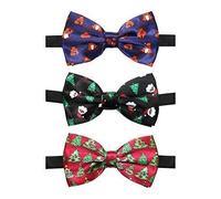 Robelli Set of 3 Christmas Novelty Bow Ties (Santa, Reindeer & Christmas Tree)