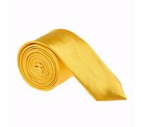 Robelli Slim Satin Plain Men's/Boys Tie (Yellow)