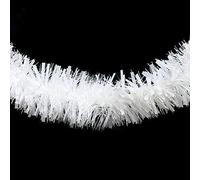 Robelli Thick Deluxe Luxury Metallic Christmas Tree Tinsel Decoration - 2 meters (4, White)