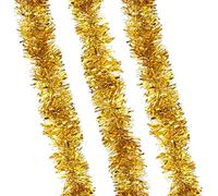 Robelli Thick Luxury Metallic Christmas Tree Tinsel Decoration - 6m (Gold)