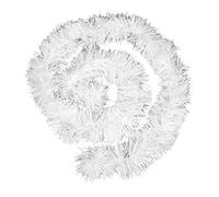 Robelli Thick White Luxury Metallic Christmas Tree Tinsel Decoration - 2m