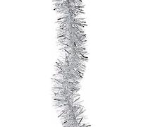 Robelli Thin Deluxe Luxury Metallic Christmas Tree Tinsel Decoration - 2 meters (5, Silver)