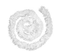 Robelli Thin White Luxury Metallic Christmas Tree Tinsel Decoration - 2m