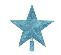 Robelli Turquoise 3D Glitter Star Christmas Tree Topper Decoration