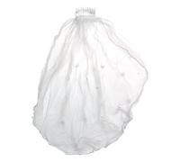 Robelli White Veil on Comb - Day of The Dead Sugar Skull Bride Veil