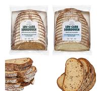 ROBERT ANDREW 2-Pack Low-Carb Sourdough Wholegrain & White Bread Bundle, High Protein and Fibre, Freshly Baked, Freezer Friendly, 1x 400g and 1x 350g
