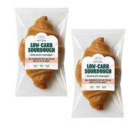ROBERT ANDREW 2x Low Carb Sourdough Chocolate Croissant - 20.2g Carbs, 18.1g Protein, Low Sugar High Fibre Keto Snack, Diabetic Friendly Sweet Treat | 2x110g