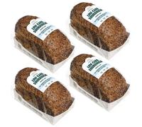 ROBERT ANDREW 4-Pack Low-Carb Sourdough Seeded Loaf, 3.2g Carbs 5.3g Protein 76 Kcal, High Protein & Fibre, Freezer Friendly, Freshly Baked, 4x 300g