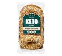 ROBERT ANDREW Keto Bagels - 5.8g Carbs, 17.5g Protein, Low Carb Ketogenic Diet, High Protein Diabetic Food, No Sugar, and High Fibre 201 Calories | 4x65g