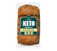 ROBERT ANDREW Keto Seeded Rolls - 5.8g Carbs, 17.6g Protein, Low Carb High Protein Rolls, No Sugar, Low Calorie Ketogenic Diet, Diabetic Food, 207 Calories | 4x65g
