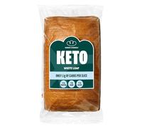 ROBERT ANDREW Keto White Bread - 1.1g Carbs, 5.4g Protein, Low Carb Sliced High Protein Bloomer, Low Calorie Keto Loaf, No Sugar Ketogenic Diet, Diabetic Food, 57 Calories | 300g