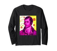 Robert Burns a Red Rose Poem Portrait Long Sleeve T-Shirt