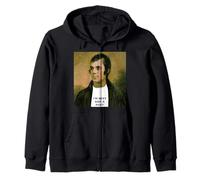 Robert Burns Funny Portrait Zip Hoodie