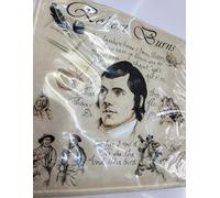 Robert Burns Napkins with Sketches and Quotes, 33 cm x 50 cm