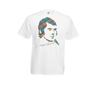 Robert Burns Night Tartan Splash Image Scottish Poetry Bard Uni T-Shirt [XL] White