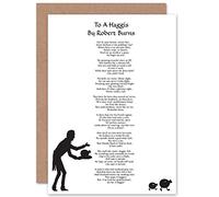 ROBERT BURNS POEM LYRICS TO A HAGGIS SCOTLAND BLANK GREETINGS CARD