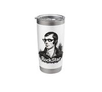 Robert Burns Rockstar Poet Design Stainless Steel Insulated Tumbler
